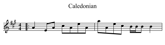Caledonian - staff notation