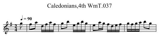 Caledonians,4th WmT.037 - staff notation