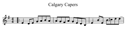 Calgary Capers - staff notation