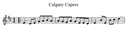 Calgary Capers - staff notation