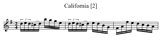 California [2] - staff notation