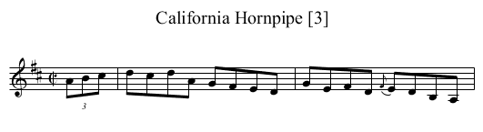 California Hornpipe [3] - staff notation