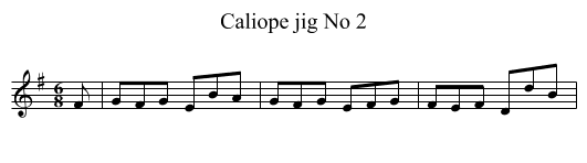 Caliope jig No 2 - staff notation