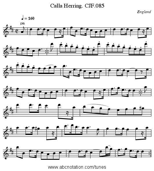Calla Herring. CJF.085 - staff notation