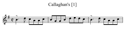 Callaghan's [1] - staff notation