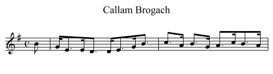 Callam Brogach - staff notation