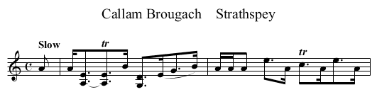 Callam Brougach    Strathspey - staff notation