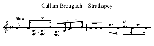 Callam Brougach    Strathspey - staff notation