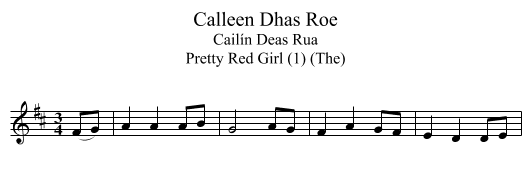Calleen Dhas Roe - staff notation