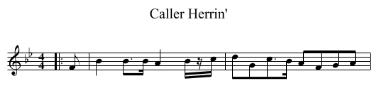 Caller Herrin' - staff notation