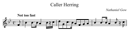 Caller Herring - staff notation