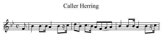 Caller Herring - staff notation