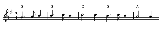 Callino casturame - staff notation