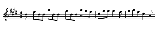Calliope House (E whistle 1 note low) - staff notation