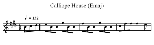 Calliope House (Emaj) - staff notation