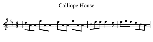 Calliope House - staff notation