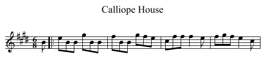 Calliope House - staff notation
