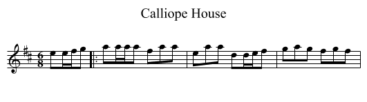 Calliope House - staff notation