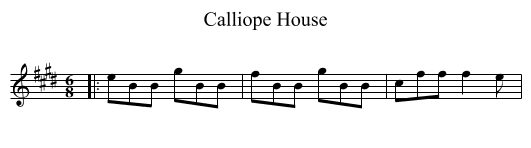 Calliope House - staff notation