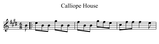 Calliope House - staff notation