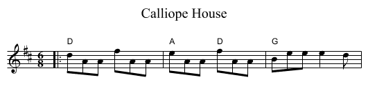 Calliope House - staff notation