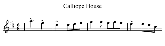 Calliope House - staff notation