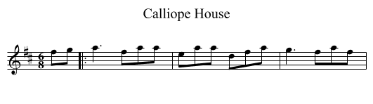 Calliope House - staff notation