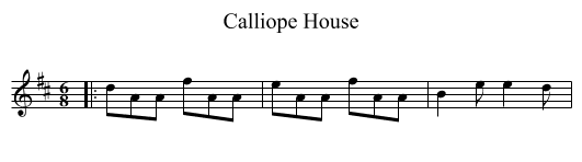 Calliope House - staff notation