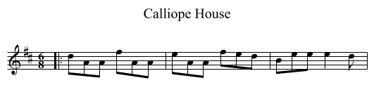 Calliope House - staff notation