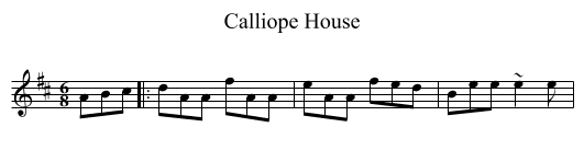 Calliope House - staff notation
