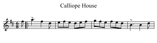 Calliope House - staff notation