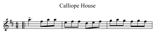 Calliope House - staff notation