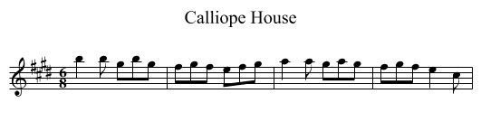 Calliope House - staff notation