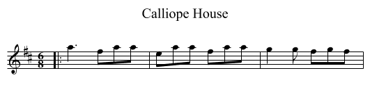 Calliope House - staff notation