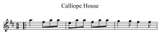 Calliope House - staff notation