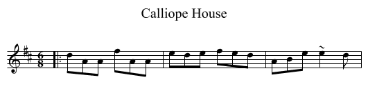 Calliope House - staff notation