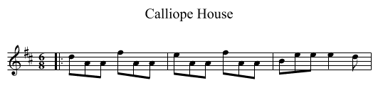 Calliope House - staff notation