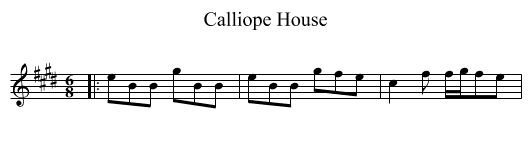 Calliope House - staff notation