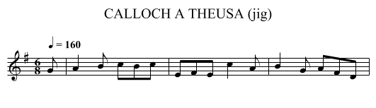 CALLOCH A THEUSA (jig) - staff notation
