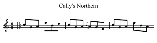 Cally's Northern - staff notation