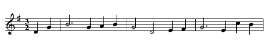 Calon Lan - staff notation