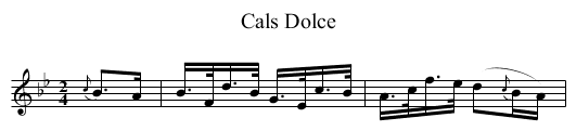 Cals Dolce - staff notation