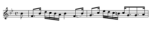Calton Hill - staff notation