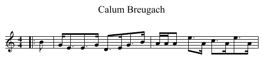 Calum Breugach - staff notation