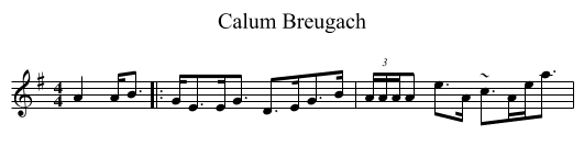 Calum Breugach - staff notation
