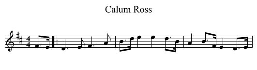 Calum Ross - staff notation