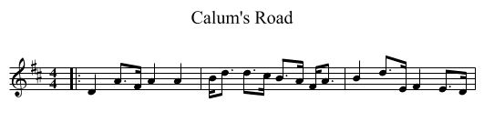 Calum's Road - staff notation