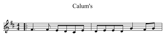 Calum's - staff notation