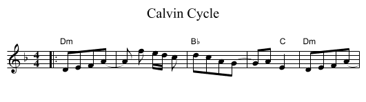 Calvin Cycle - staff notation