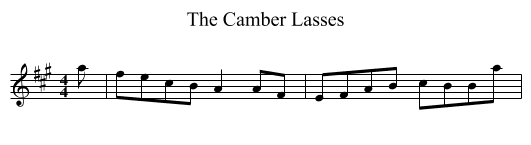 Camber Lasses, The  - staff notation